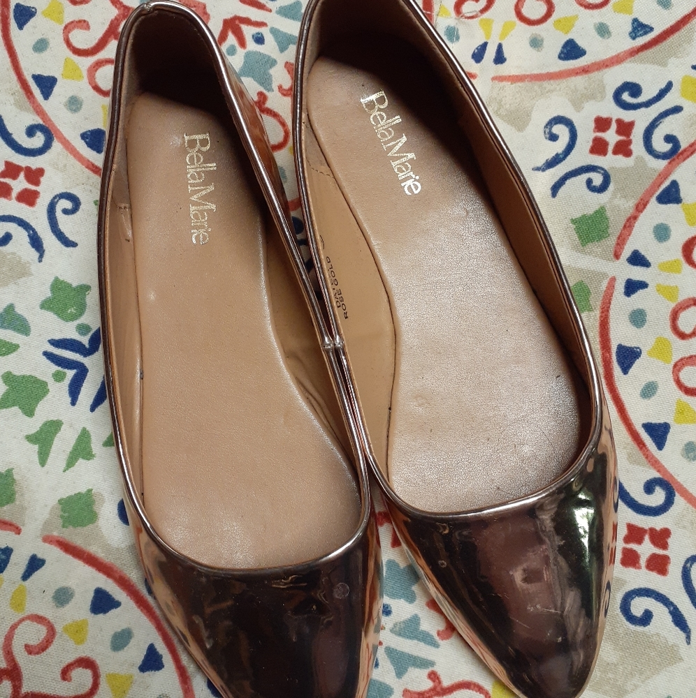 Bella Marie rose gold flats